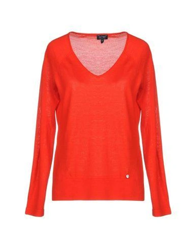 Shop Armani Jeans Jumper In Red