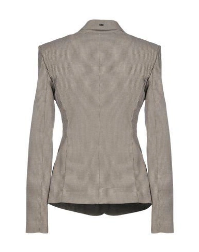 Shop Armani Jeans Suit Jackets In Dove Grey