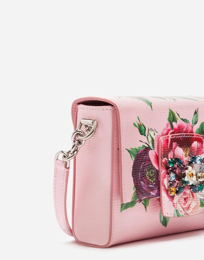 Shop Dolce & Gabbana Mini Dg Millennials Bag In Printed Calfskin In Pink