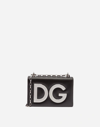Shop Dolce & Gabbana Dg Girls Shoulder Bag In Nappa Leather In Black