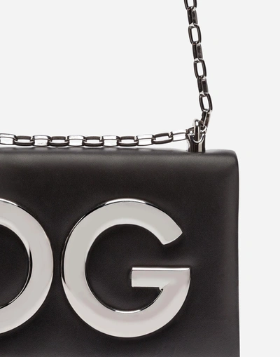 Shop Dolce & Gabbana Dg Girls Shoulder Bag In Nappa Leather In Black