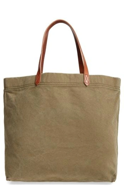 Shop Madewell Canvas Transport Tote - Green In British Surplus