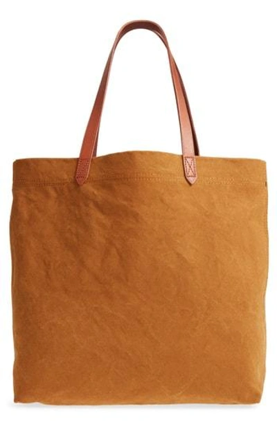 Shop Madewell Canvas Transport Tote - Brown In Acorn