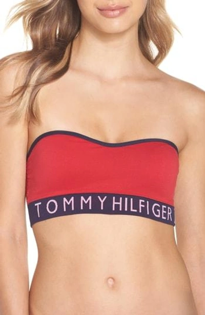 Tommy Hilfiger Seamless Bandeau Bra In Apple Red | ModeSens