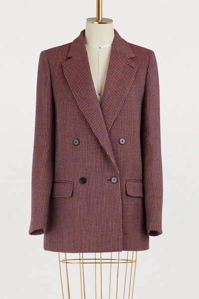 Shop Stella Mccartney Milly Wool Jacket In 8487 - Ink/ivory/lover Red