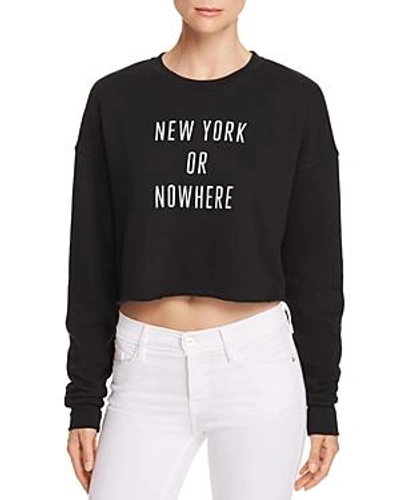 Shop Knowlita New York Or Nowhere Cropped Sweatshirt - 100% Exclusive In Black