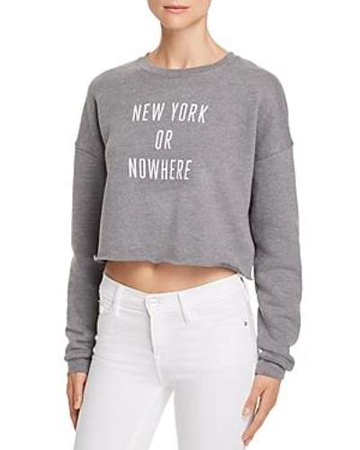 Shop Knowlita New York Or Nowhere Cropped Sweatshirt - 100% Exclusive In Gray