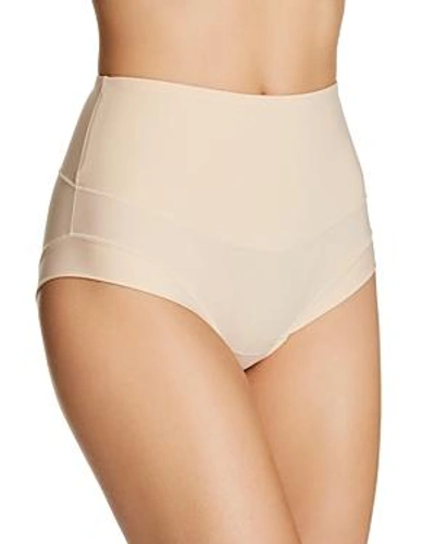 Shop Yummie Tummie Tamers Mid-waist Briefs In Frappe