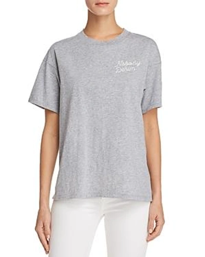 Shop Nobody Favorite Embroidered Tee In Sterling