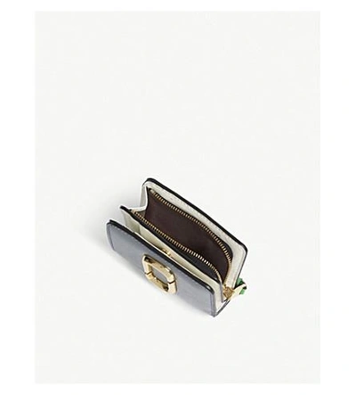 Shop Marc Jacobs Black Snapshot Mini Saffiano Leather Purse In Slate Multi