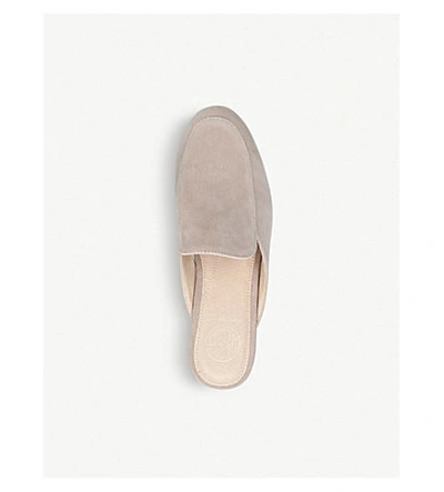 Shop Kg Kurt Geiger Malin Suede Backless Loafers In Taupe