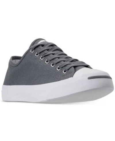 Shop Converse Men's Jack Purcell Jack Ox Casual Sneakers From Finish Line In Cool Grey