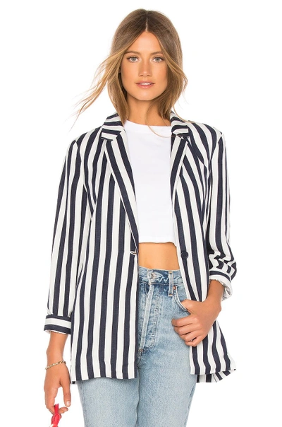 Shop Bardot Colette Blazer In Navy Stripe
