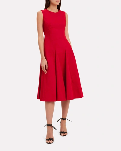 Shop Derek Lam Fit-and-flare Red Midi Dress