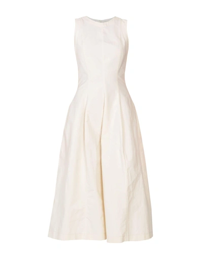 Shop Brunello Cucinelli 3/4 Length Dresses In Ivory