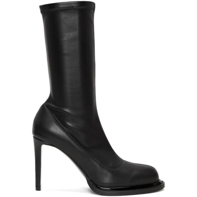 Shop Stella Mccartney Black Faux-leather Sock Boots In 1000 Black