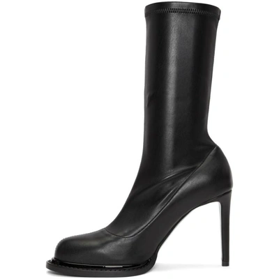 Shop Stella Mccartney Black Faux-leather Sock Boots In 1000 Black