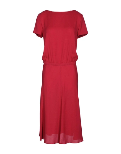 Shop Gucci Knee-length Dress In Garnet