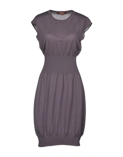 Shop Max Mara Short Dress In Purple