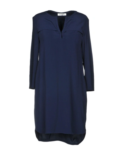 Shop Sandro Short Dress In Dark Blue