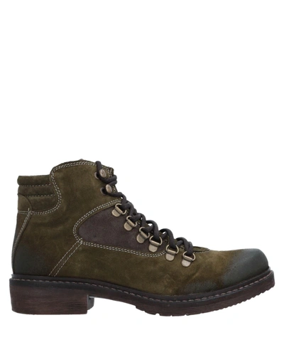 Shop Manas Ankle Boot In Military Green