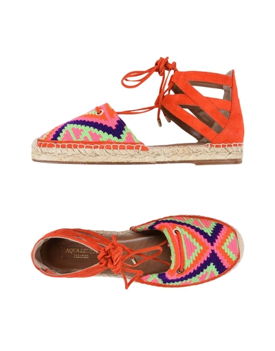 Shop Aquazzura Espadrilles In Red