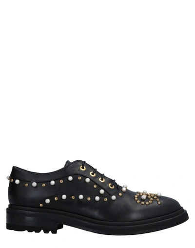 Shop Fabi Laced Shoes In Black