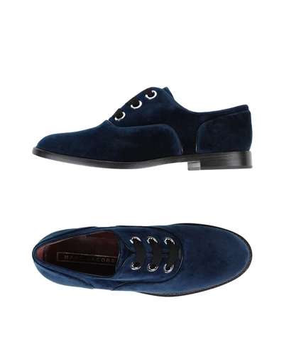 Shop Marc Jacobs Lace-up Shoes In Midnight Blue