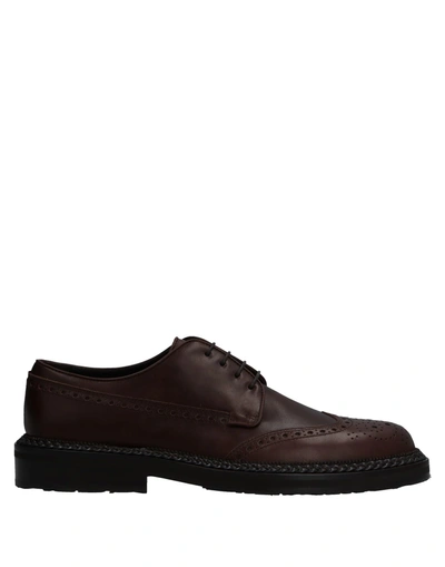 Shop Etro Lace-up Shoes In Dark Brown