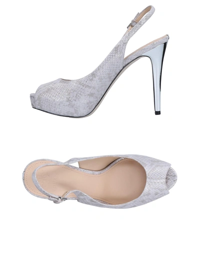 Shop Guess Sandals In Light Grey