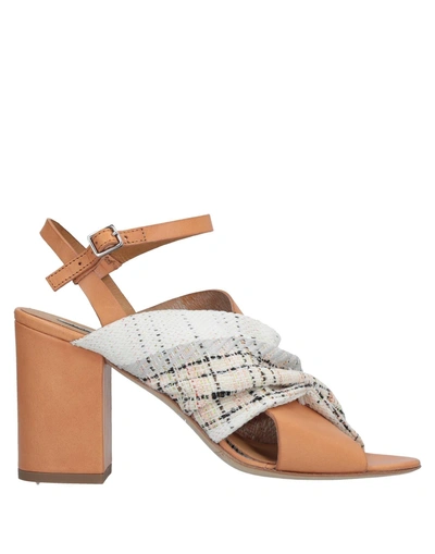 Shop Alberto Fermani Sandals In Camel