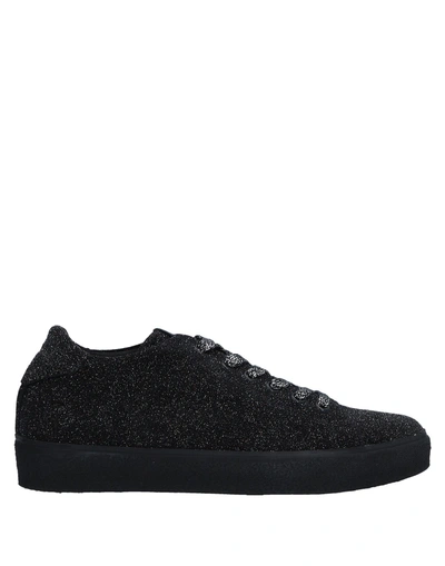 Shop Leather Crown Sneakers In Black