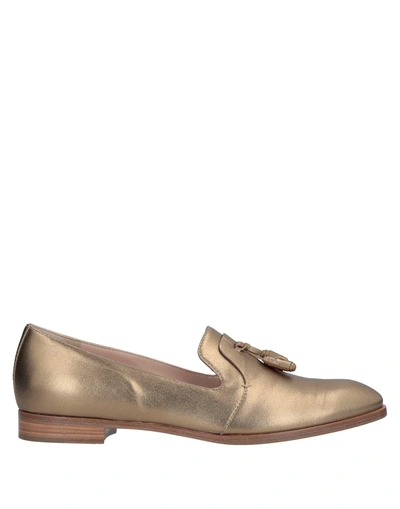 Shop Sergio Rossi Loafers In Gold