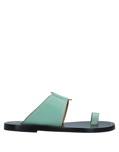 Shop Isabel Marant Toe Strap Sandals In Light Green
