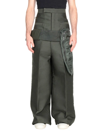 Shop Rick Owens Casual Pants In Military Green