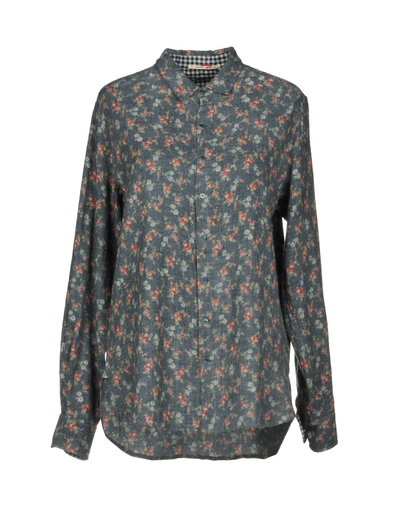 Shop Péro Floral Shirts & Blouses In Lead