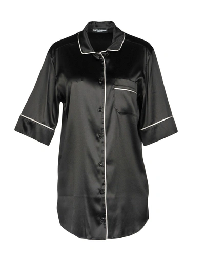 Shop Dolce & Gabbana Silk Shirts & Blouses In Black