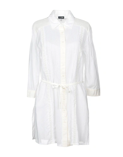 Shop Armani Jeans Solid Color Shirts & Blouses In White