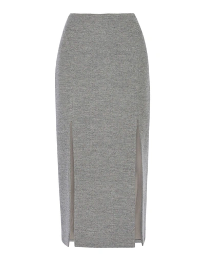 Shop Wes Gordon Midi Skirts In Grey