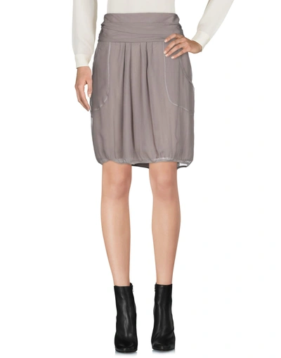Shop Brunello Cucinelli Mini Skirt In Dove Grey