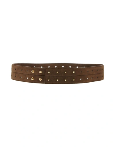 Shop Stella Mccartney High-waist Belt In Dark Brown