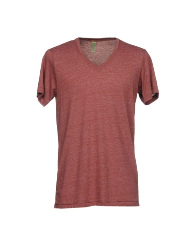 Shop Alternative Man T-shirt Burgundy Size Xs Polyester, Cotton, Rayon In Red
