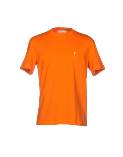 Shop Futur T-shirt In Orange