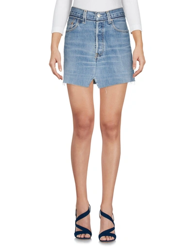 Shop Vetements Woman Denim Skirt Blue Size M Cotton