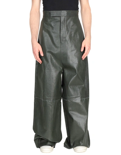 Shop Rick Owens Denim Pants In Dark Green