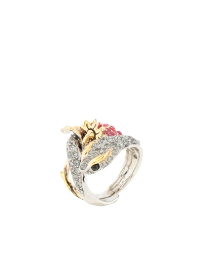 Shop Roberto Cavalli Ring In Silver