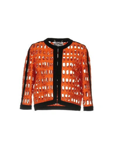 Shop Moschino Blazer In Orange