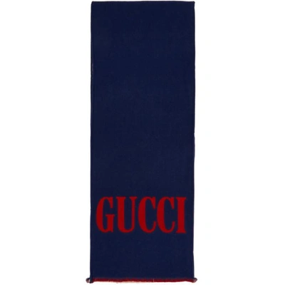 GUCCI 红绿徽标围巾