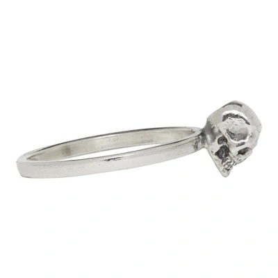 Shop Emanuele Bicocchi Silver Tiny Skull Ring