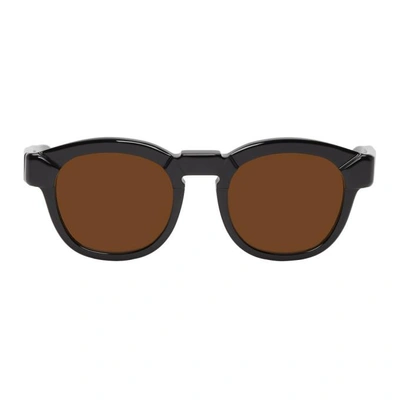 Shop Kuboraum Black And Brown K17 Bms Sunglasses In Black/brown